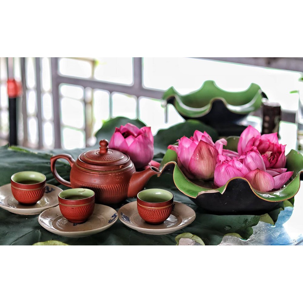 Trà Sen Túi lọc Cao Cấp Delite 300g - trà ngon thư giãn 100% từ hoa sen tươi
