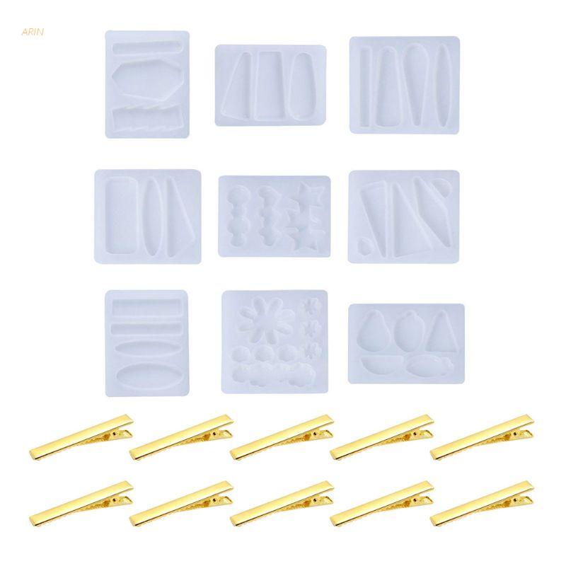 Khuôn Silicone Làm Kẹp Tóc Epoxy Resin Diy