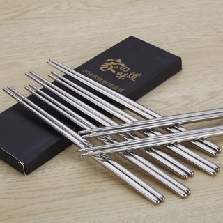 Đũa vuông inox 304, một hộp, mười đôi
