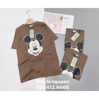 Áo phông mickey nâu dành cho nữ