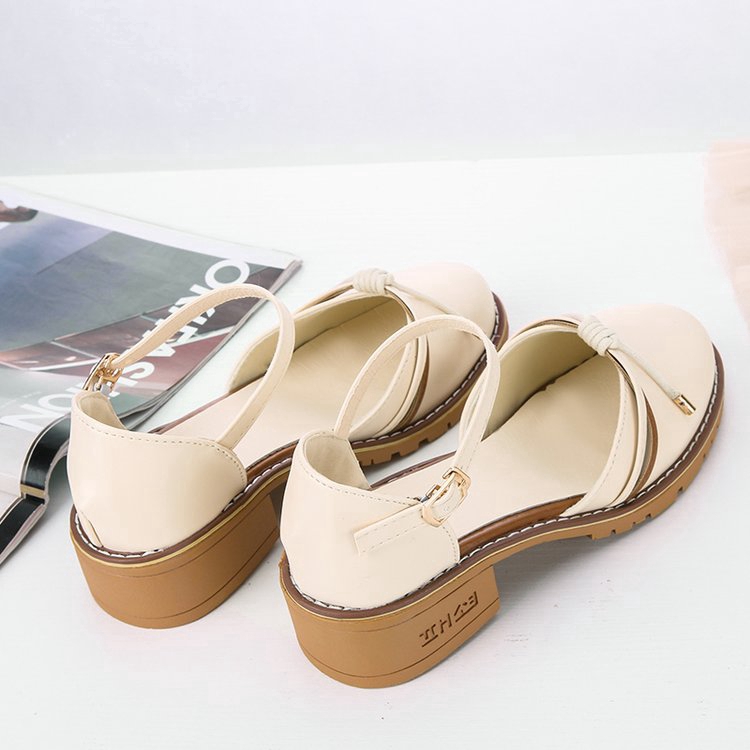 IELGY Sandals female tendon bottom soft bottom hollow England thick with small shoes | BigBuy360 - bigbuy360.vn