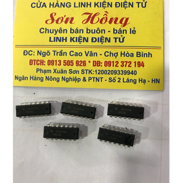 5 con IC LM 339 DIP 14 chân cắm