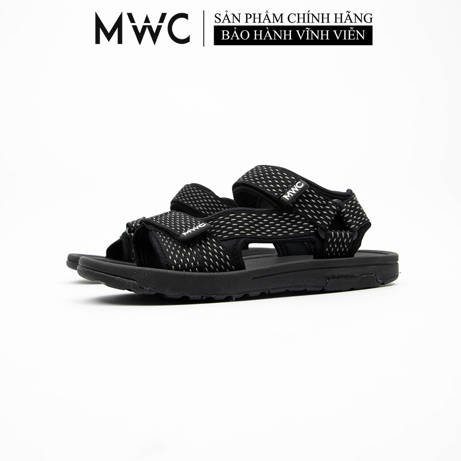 Giày Sandal Nam Quai Ngang MWC Thoáng Khí Êm Chân Phù Hợp Mọi Lứa Tuổi 2 Màu Đen Xám NASD 7054