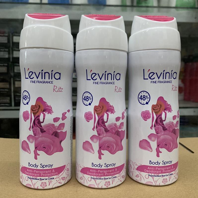 Xịt khử mùi levinia 200ml ( mầu hồng )