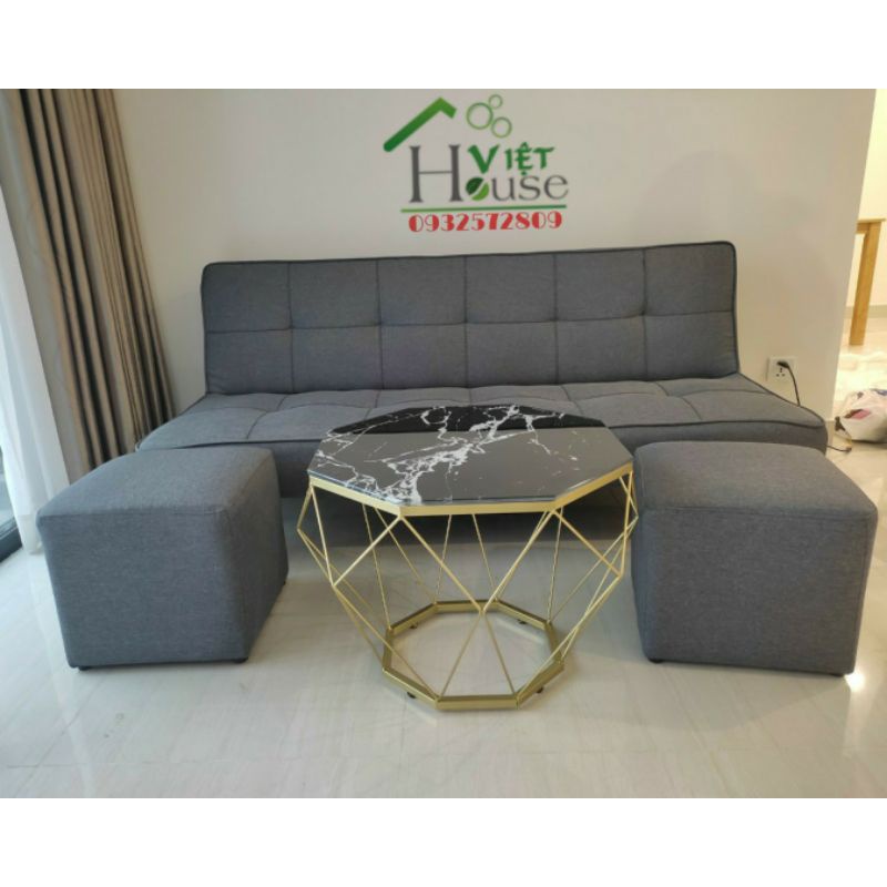 Trọn Bộ Sofa bed giá rẻ và bàn trà kim cương