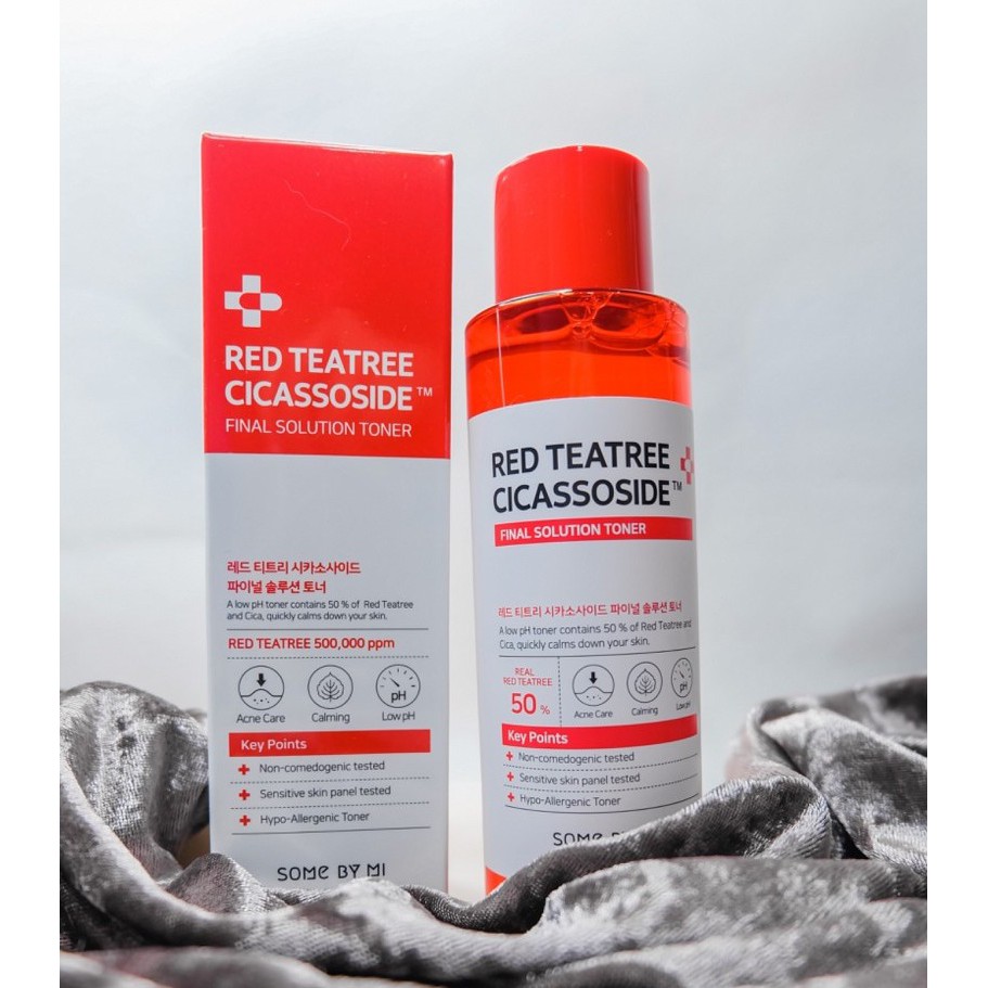 Combo Giảm Mụn, Phục Hồi Cho Da Nhạy Cảm Some By Mi Red TeaTree Cicassoside Final Solution (Toner 150ml + Serum 50ml)