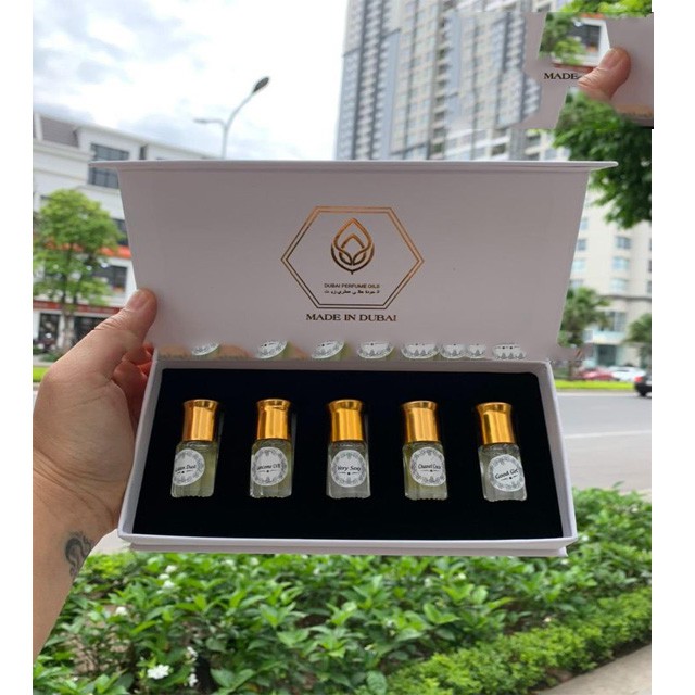Set 5 chai tinh dầu nước hoa Dubai - thơm nhất, HOT nhất,hàng chính hãng