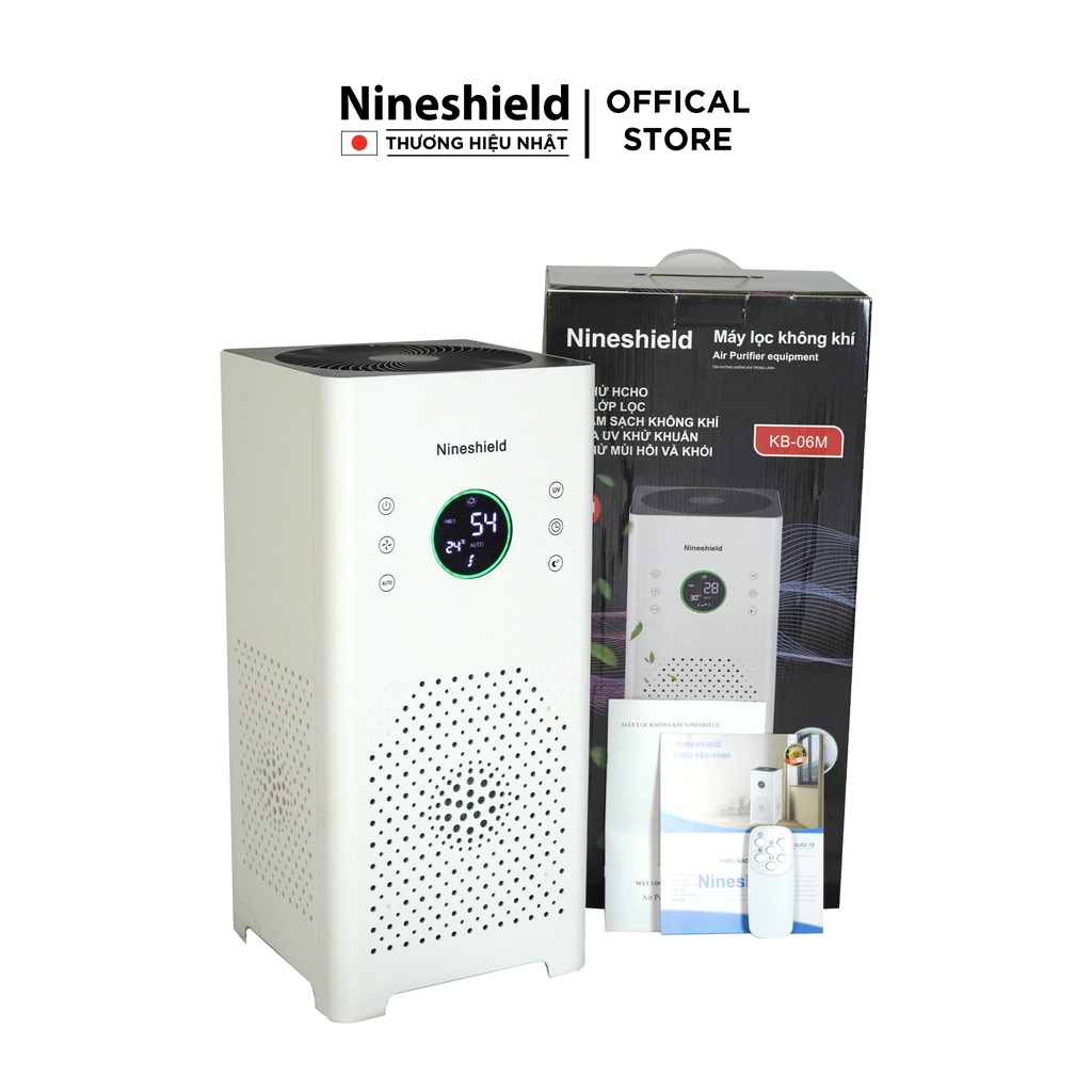 [Mã ELMALL10 giảm 10% đơn 500K] Máy lọc không khí, khử mùi, diệt khuẩn-Nineshield KB-06M