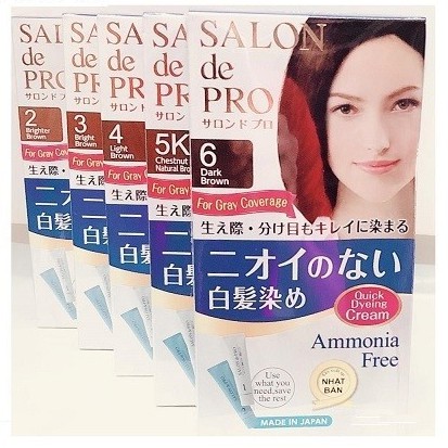 Thuốc Nhuộm - Nữ SALON DE PRO - Quick Dyeing Cream kem nhuộm tóc bạc