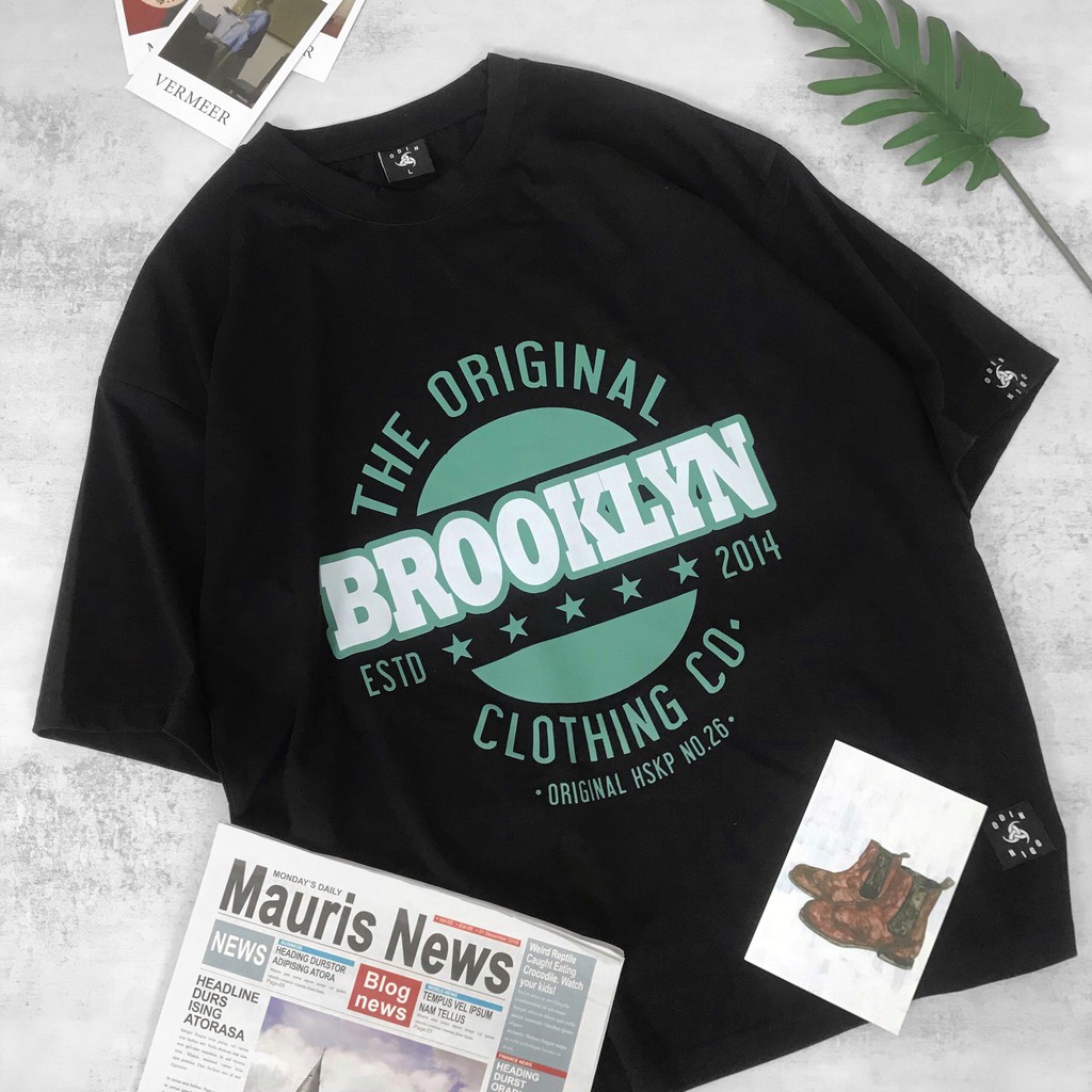 Áo phông Oversize Brooklyn, JACKLANE, Áo cộc tay Unisex Jack Lane | BigBuy360 - bigbuy360.vn