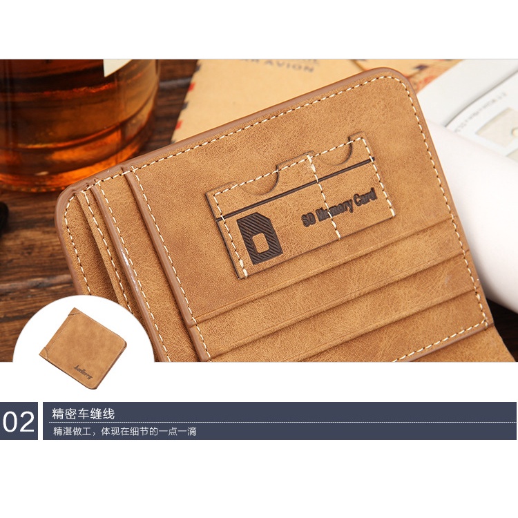 Ví nam cao cấp kiểu đứng Bosumy D1166 da lộn full hộp thời trang