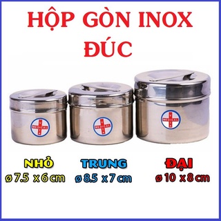Hộp gòn đúc inox, hộp lưu mẫu các size - dùng trong y tê, spa, thực phẩm