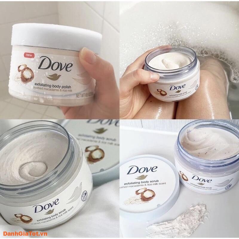 Tẩy tế bào chết body Dove 50g. mùi kiwi và lựu đỏ dưỡng ẩm trắng mịn làn da SOLANA