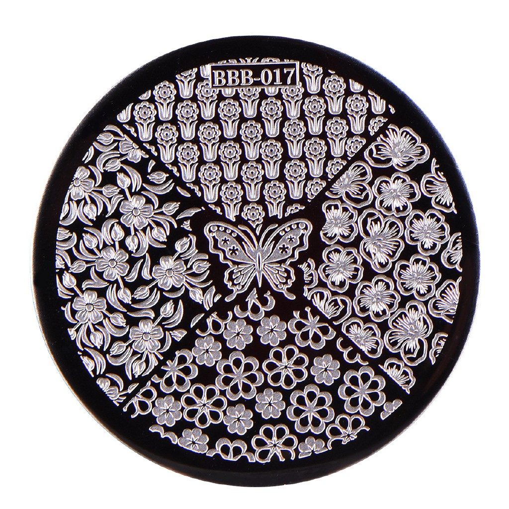 [Hàng mới về] Khuôn in họa tiết hoa trang trí móng tay nghệ thuật