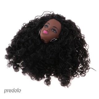 Đầu Búp Bê Châu Phi Màu Đen Tỉ Lệ 1 / 6 13cm DIY