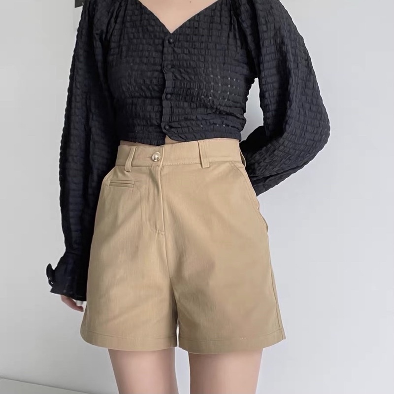 Quần short kaki nữ lưng cao chất đẹp form hàn quốc ( ảnh tại shop ) | BigBuy360 - bigbuy360.vn