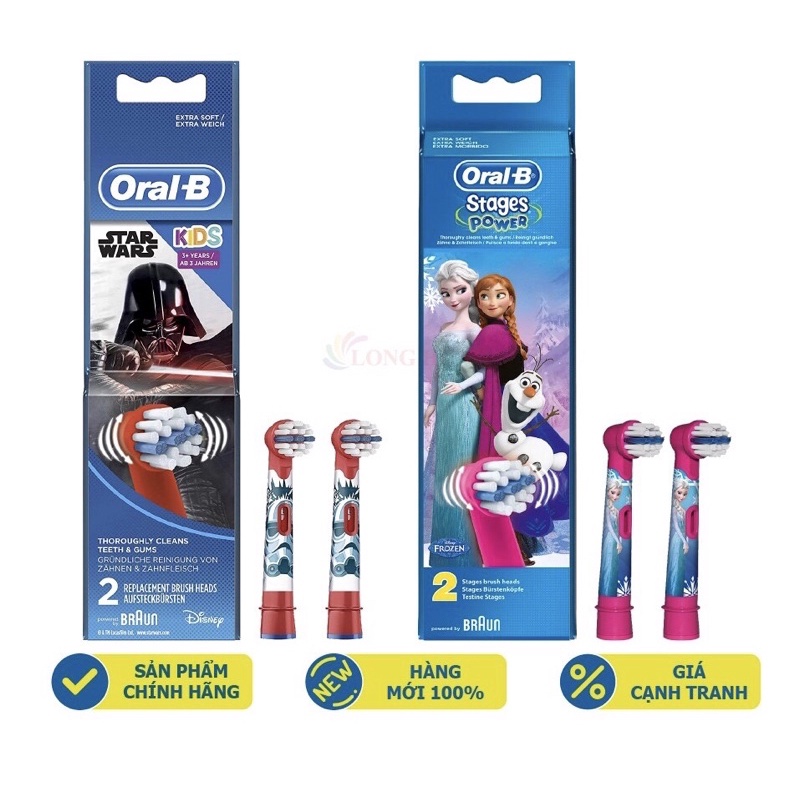 Đầu Bàn Chải Oral-B Trẻ Em Bé Trai Và Bé Gái