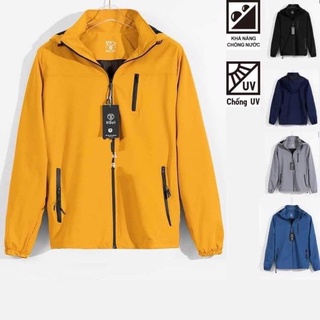 Áo gió nam , nữ 2 lớp tráng bạc 5 màu chống nước, chống UV  hàng VNXK 2021