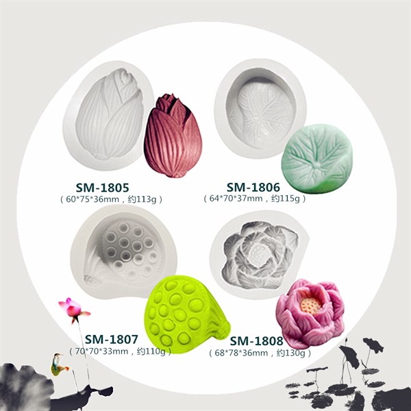 Khuôn Silicone Hoa Sen Set Bộ 4 Sen