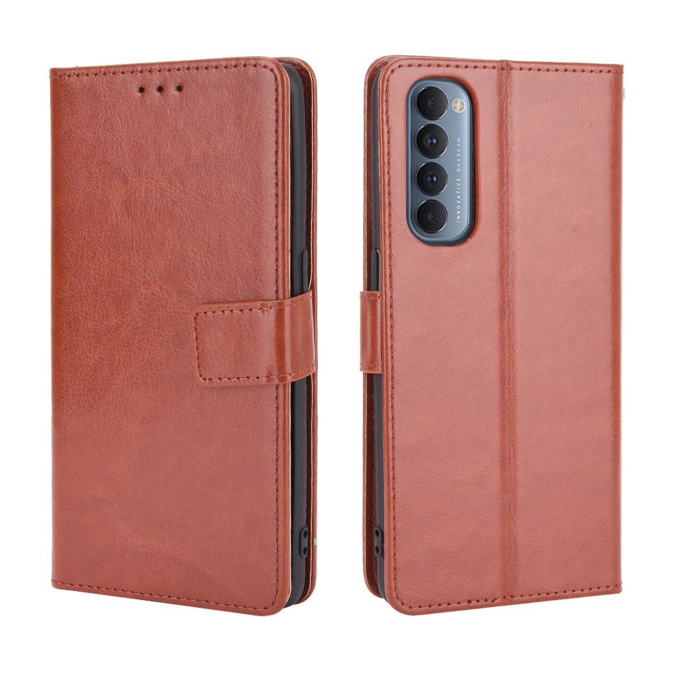 Ốp lưng OPPO Reno4 Pro vỏ bọc Giả da Ví lật OPPO Reno 4 Pro Reno4 Case Cover Flip PU Leather Stand