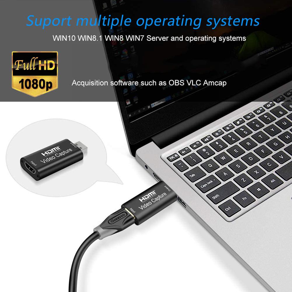 Mini Video Capture Card USB 2.0 HDMI Video Grabber cho PS4 Game DVD Máy quay phim HD Camera ghi lại Live Streaming