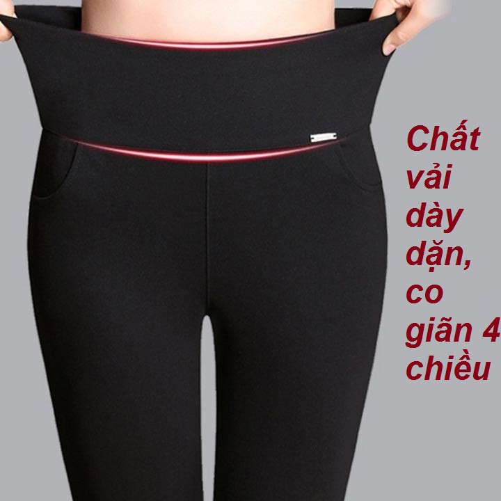 [Video + Sẵn hàng] Quần legging nữ lưng thun cao cấp QL-201i