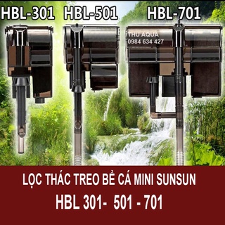 Lọc thác treo bể cá mini SUNSUN HBL 301, 501 701 tích hợp lọc váng