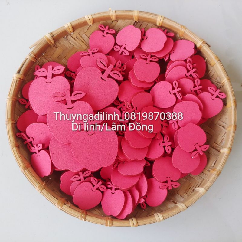 Lô tô toán hình quả táo mút xốp 5ly mầm non