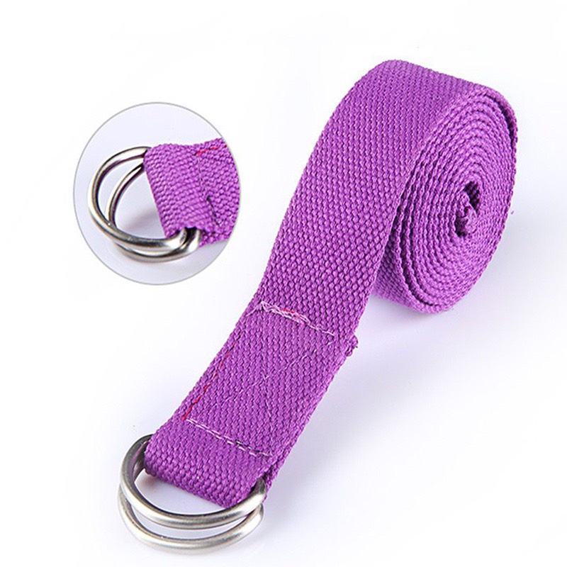 Dây tập yoga cotton 1m8 có móc hỗ trợ tập luyện dụng cụ tập yoga tại nhà