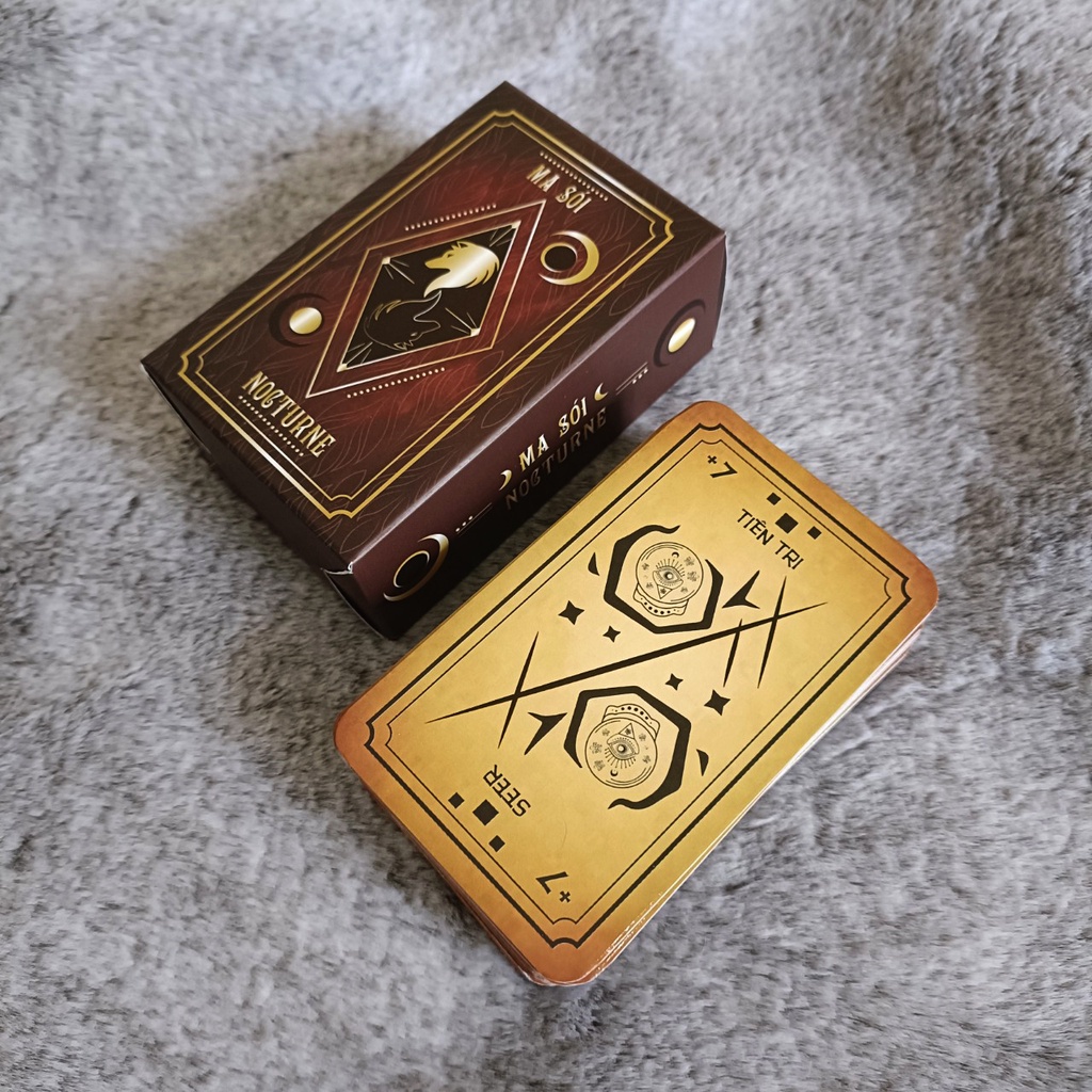 Bộ Bài Ma Sói NocTurne Việt Hóa 74 lá nhiều chức năng, Boardgame phiên bản Bản Nhạc Đêm Tối Tăm