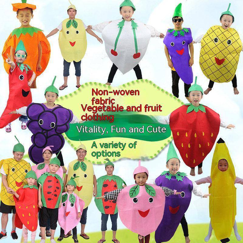 Children's environmental protection clothing Children's fashion show Fruit and vegetable performance clothing Halloween children's clothing