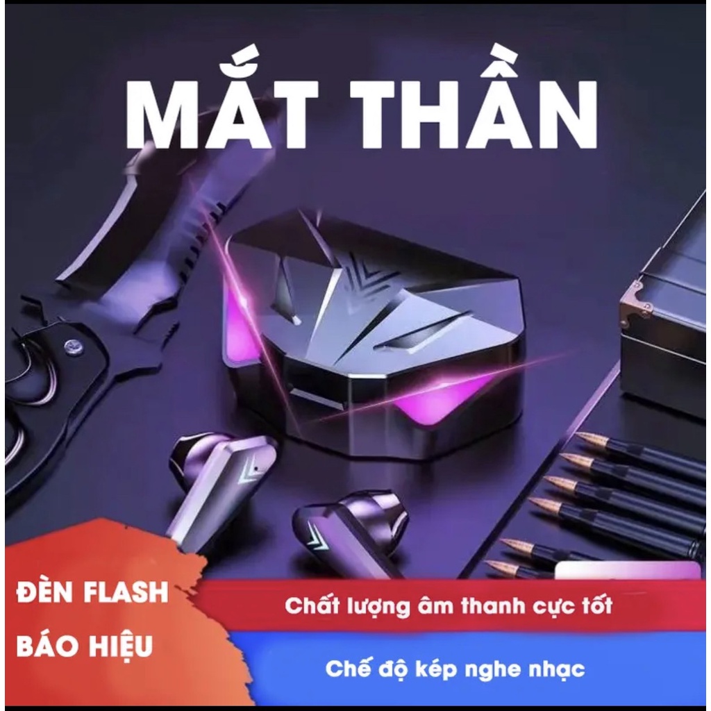 Tai nghe Bluetooth Gaming Không dây X15 TWS công nghệ Bluetooth 5.0 cảm biến chạm, không có độ trễ âm (Bản Quốc tế 2022)
