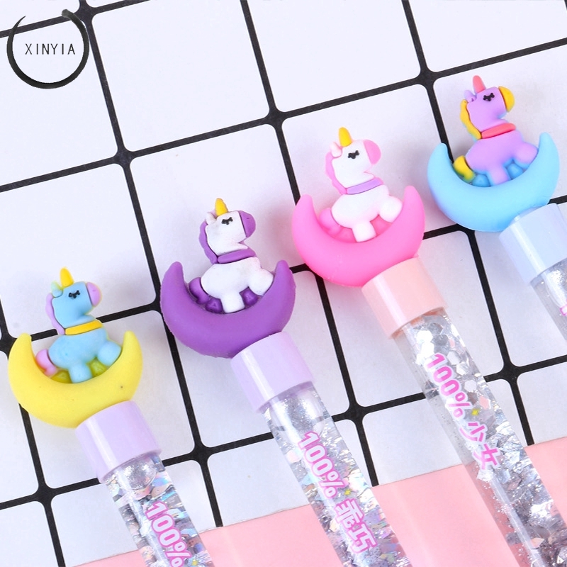 0,5mm Little Fairy Stick Star Unicorn Quicksand Gel Pen Nữ sinh viên