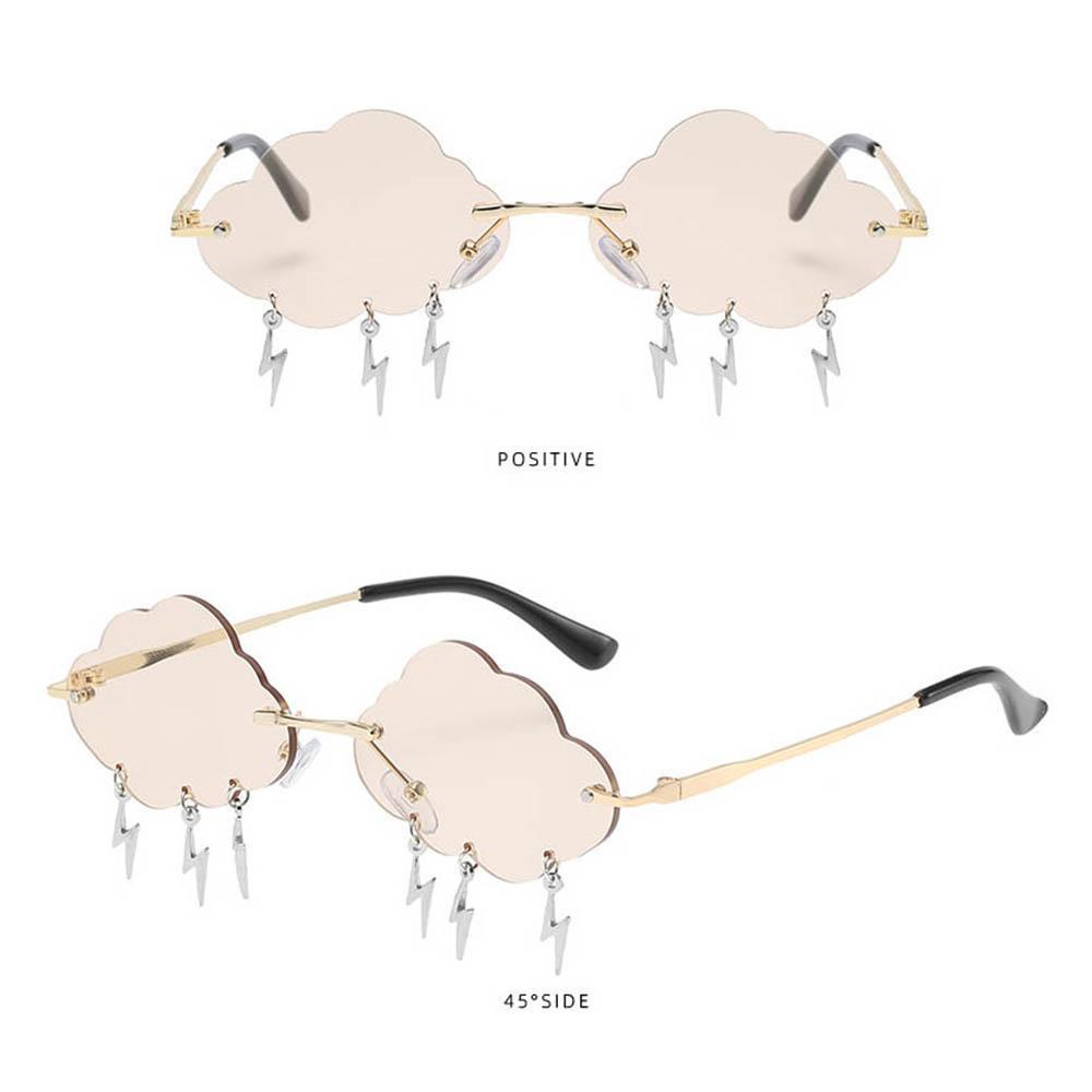 ORIENTLII Kính Mát Không Gọng Hình Đám Mây Phong Cách Retro