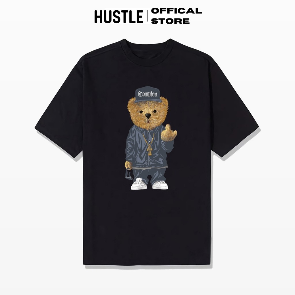 Áo thun nam nữ tay lỡ phông UNISEX form rộng  - &quot;Bad Bear&quot; - Chất liệu 100 cotton premium cao cấp full size - Hustle