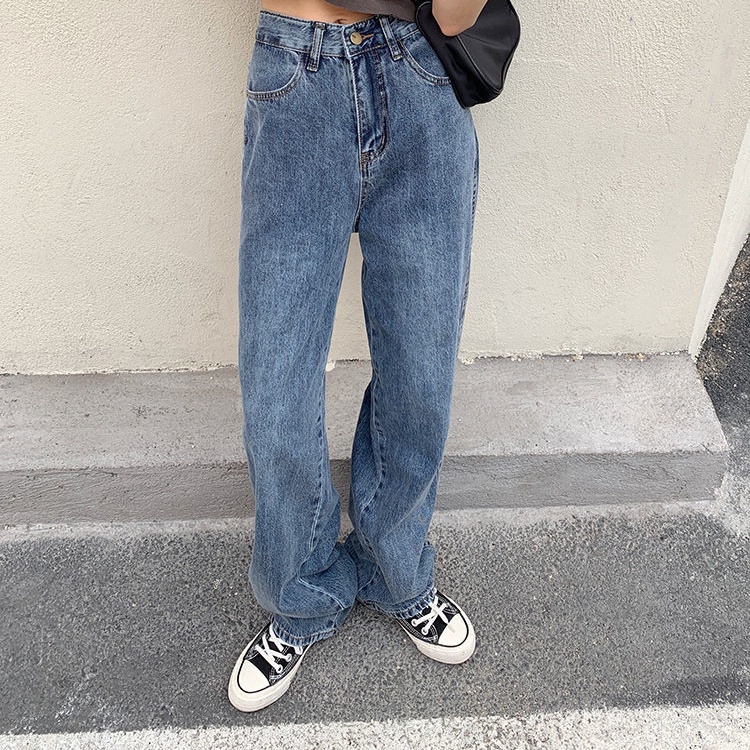 Quần Jeans Dài Ống Rộng Thời Trang Dành Cho Nữ