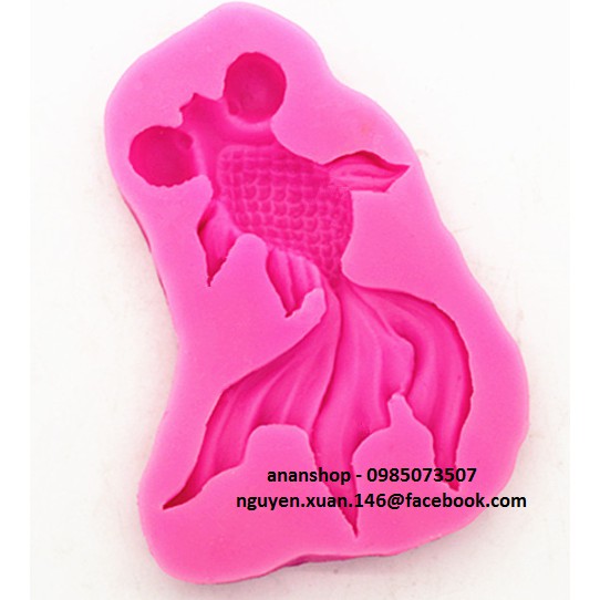 Khuôn silicon cá vàng mắt lồi