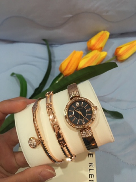 Set đồng hồ nữ Anne Klein AK 3294GBST chính hãng US