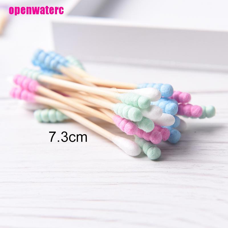 Túi 100 Tăm Bông Cotton Hai Đầu Màu Sắc Kẹo Ngọt