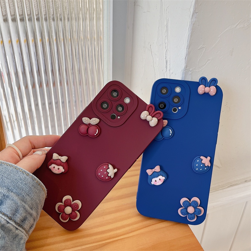 Ốp Điện Thoại Chống Sốc In Hình Cô Gái Và Hoa Anh Đào Cho iphone 15 pro max 14 / 13 / 12 / 11 pro max xs xr xsmax 7plus 8plus