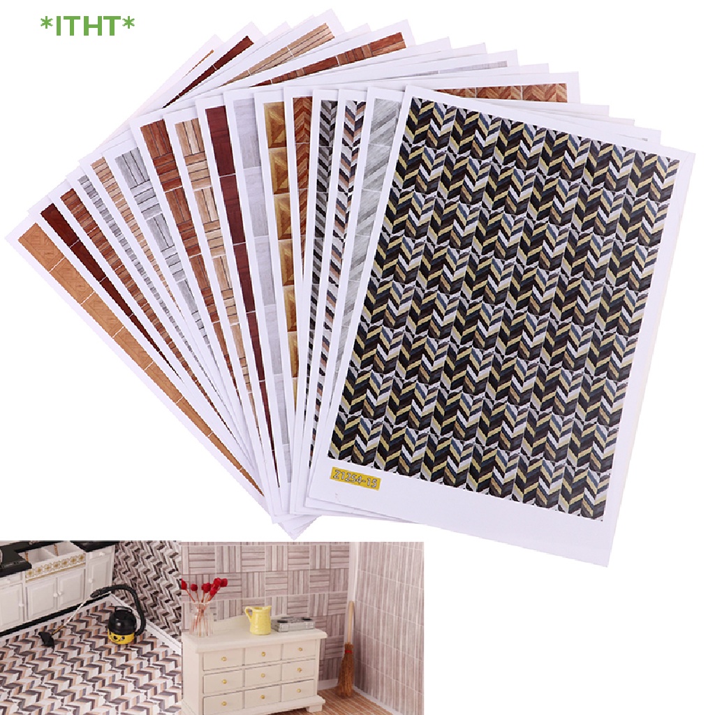 Sticker Dán Sàn Nhà Trang Trí Nhà Búp Bê 1: 12 Mới