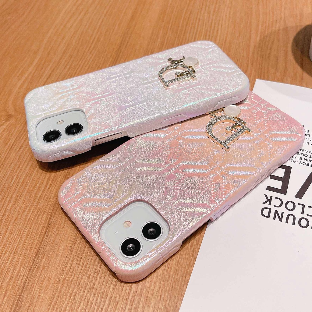 Ốp Điện Thoại Da Cứng Đính Pha Lê Sang Trọng Cho iPhone14Max 13promax 12 11 xsmax xr xs 7P