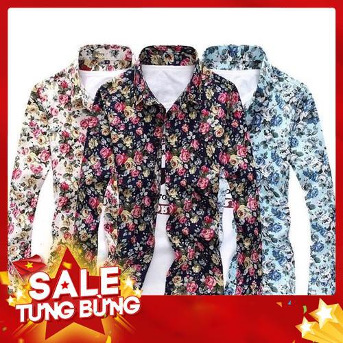 Áo Sơ Mi Nam họa tiết dài tay Hàn Quốc form body - SM75 - Hàng nhập khẩu
