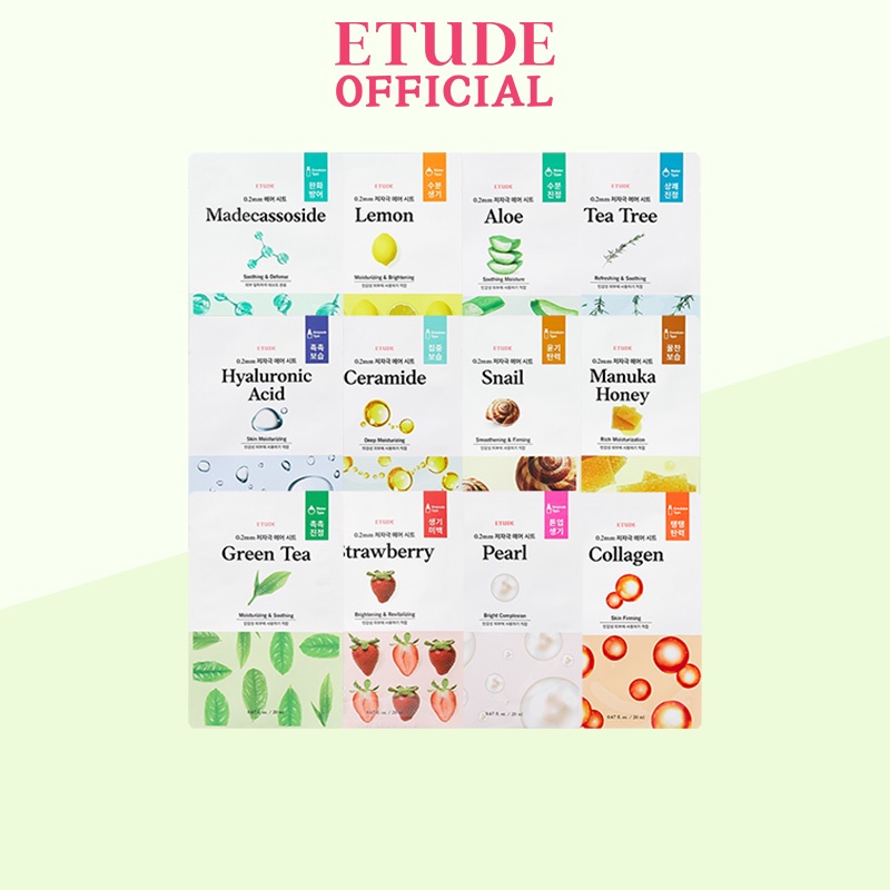 Mặt nạ ETUDE 0.2 Therapy Air Mask NEW 20ml  ôm gọn khuôn mặt đồng thời cung cấp 7 loại dưỡng chất cho làn da