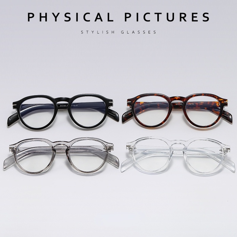 Mắt Kính Gọng Tròn Chống Ánh Sáng Xanh Thời Trang Retro Cho Nam