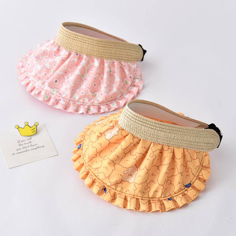 Nón Vành Rộng Hở Chóp Chống Nắng Thoáng Khí Phong Cách Hàn Quốc Thời Trang Mùa Hè Cho Bé