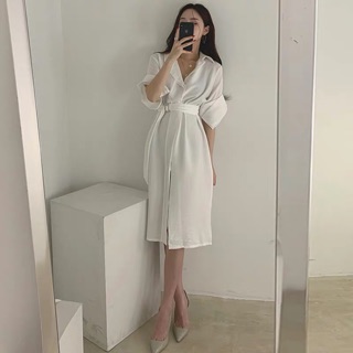 Đầm dài thắt eo