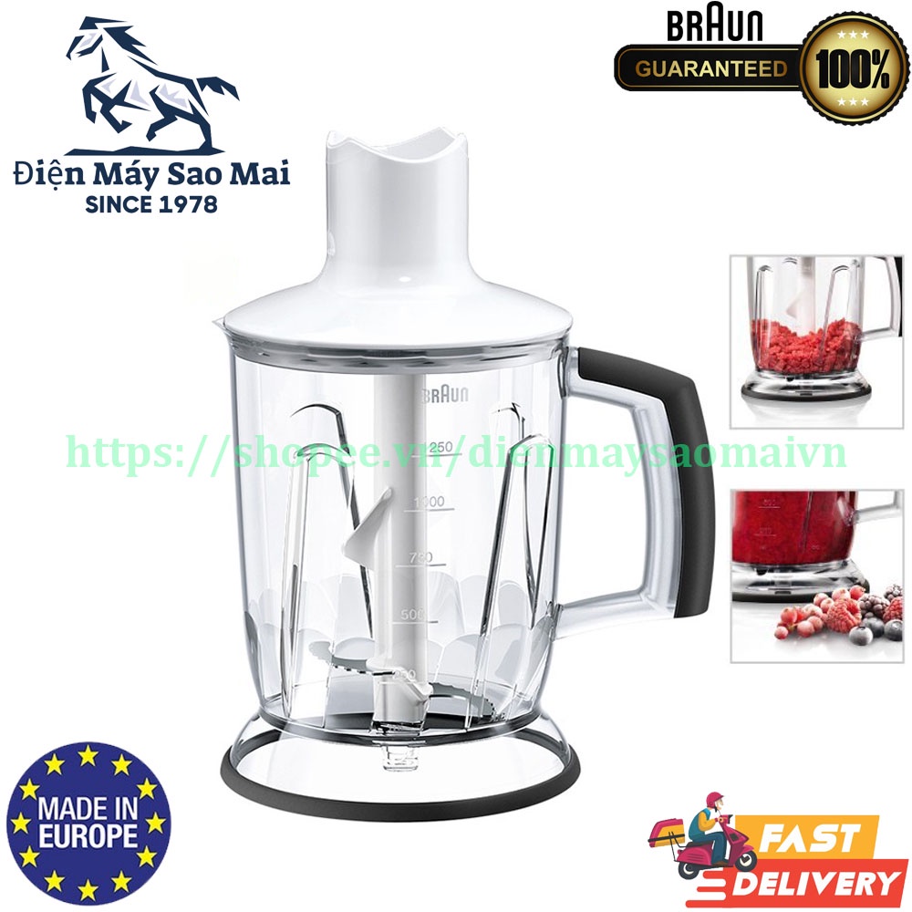 Bộ cối xay sinh tố xay đá máy xay cầm tay Braun MQ5045 MQ545 MQ3045 MQ5245 1250ml (BC)