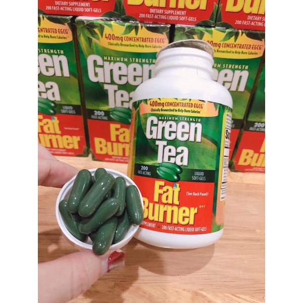 Date 2023 VIÊN ĐỐT MỠ GREEN TEA FAT BURNER 200v - Mỹ