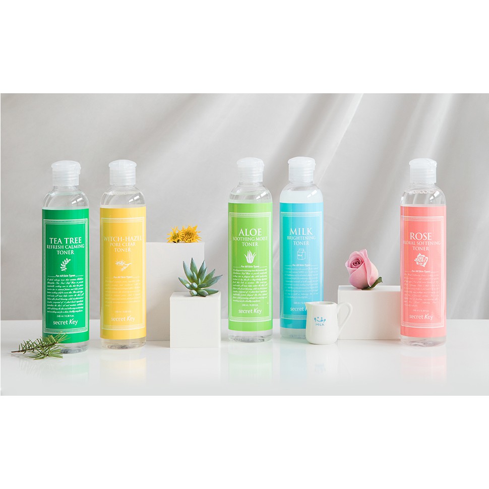 Nước hoa hồng Làm Dịu Da Cho Da Dầu Mụn Secret Key TeaTree Refresh Calming Toner 248ml